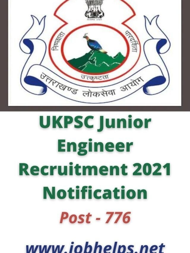 UKPSC Junior Engineer Recruitment 2021 Notification