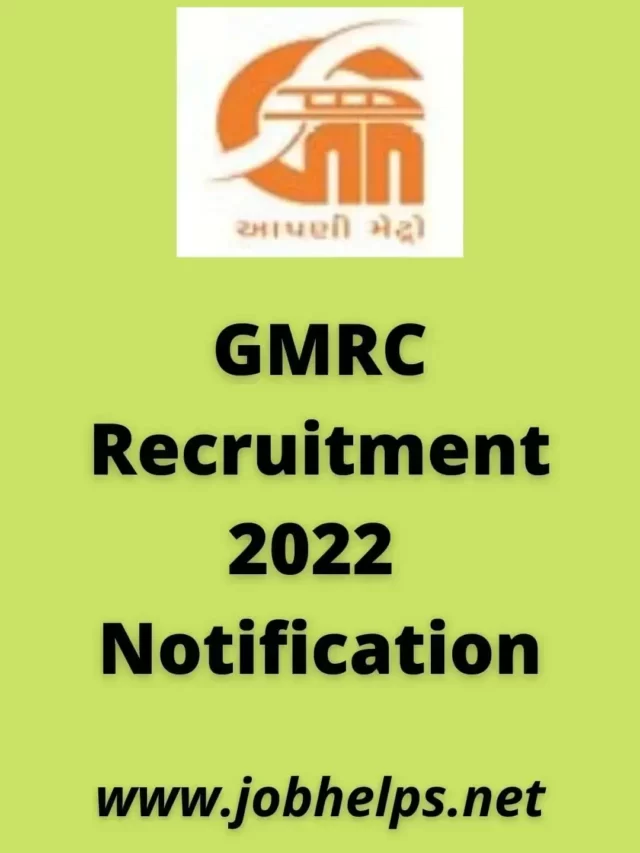 GMRC Recruitment 2022 Notification : Check