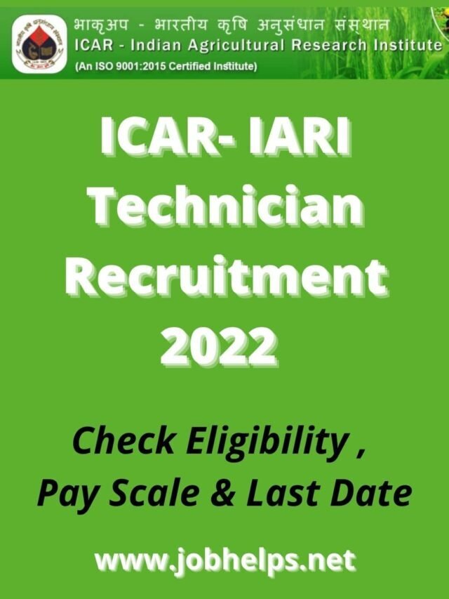 ICAR- IARI Technician Recruitment 2022