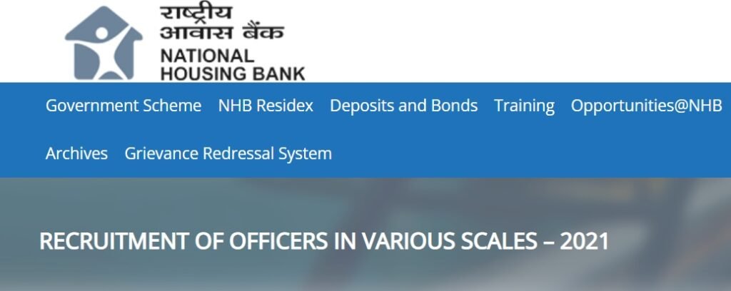 National Housing Bank Assistant Manager Recruitment 2021 : Check Eligibility, Pay Scale & Last Date..